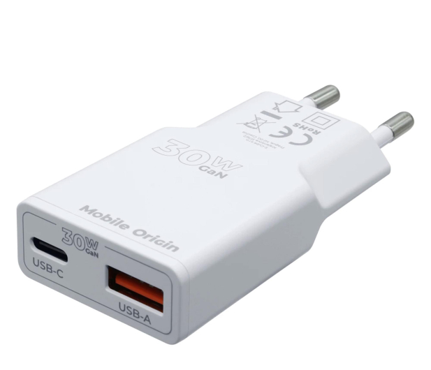 Mobile Origin GaN 30W Slim Charger TÜV MO16 USB-A + USB-C MO-GAN30W-MO16 - 1363071 - zdjęcie 2